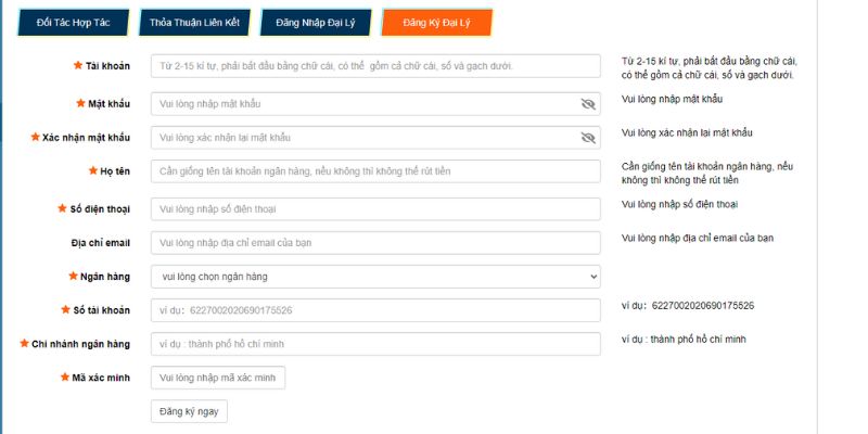 Đại Lý SHBET - Cơ Hội Làm Giàu Từ Việc Kiếm Thêm Thu Nhập 9 Cung cấp đầy đủ các thông tin cá nhân mà SHBET yêu cầu